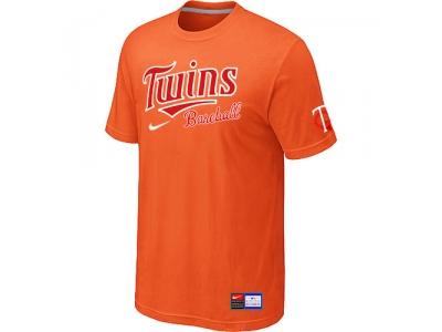 Minnesota Twins Orange NEW Short Sleeve Practice T-Shirt