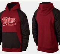 Minnesota Twins Pullover Hoodie Burgundy Red & Black