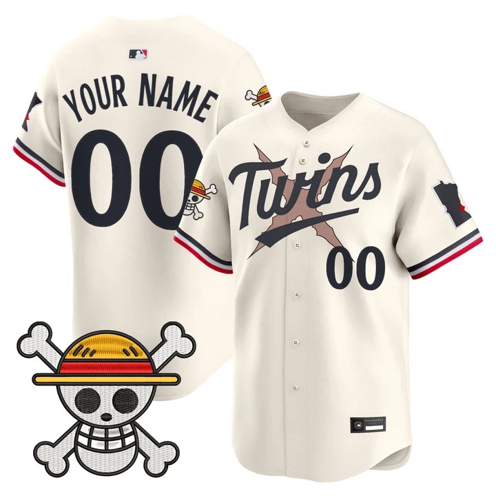 Minnesota Twins x One Piece Vapor Premier Limited Custom Jersey cream