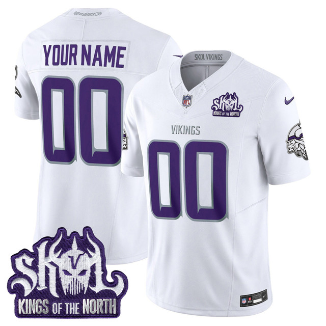 Minnesota Vikings 2025 Winter Warrior Skol Patch Vapor Limited Custom Jersey