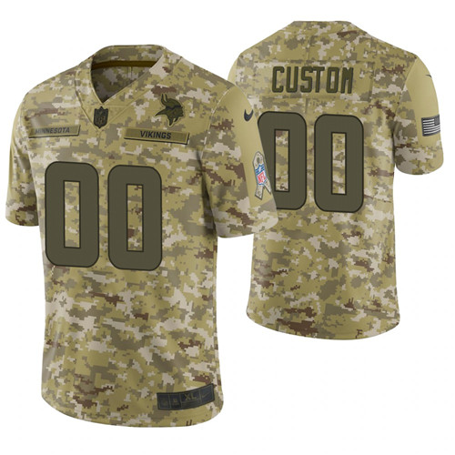 Minnesota Vikings Custom Camo 2018 Salute to Service Limited Jersey