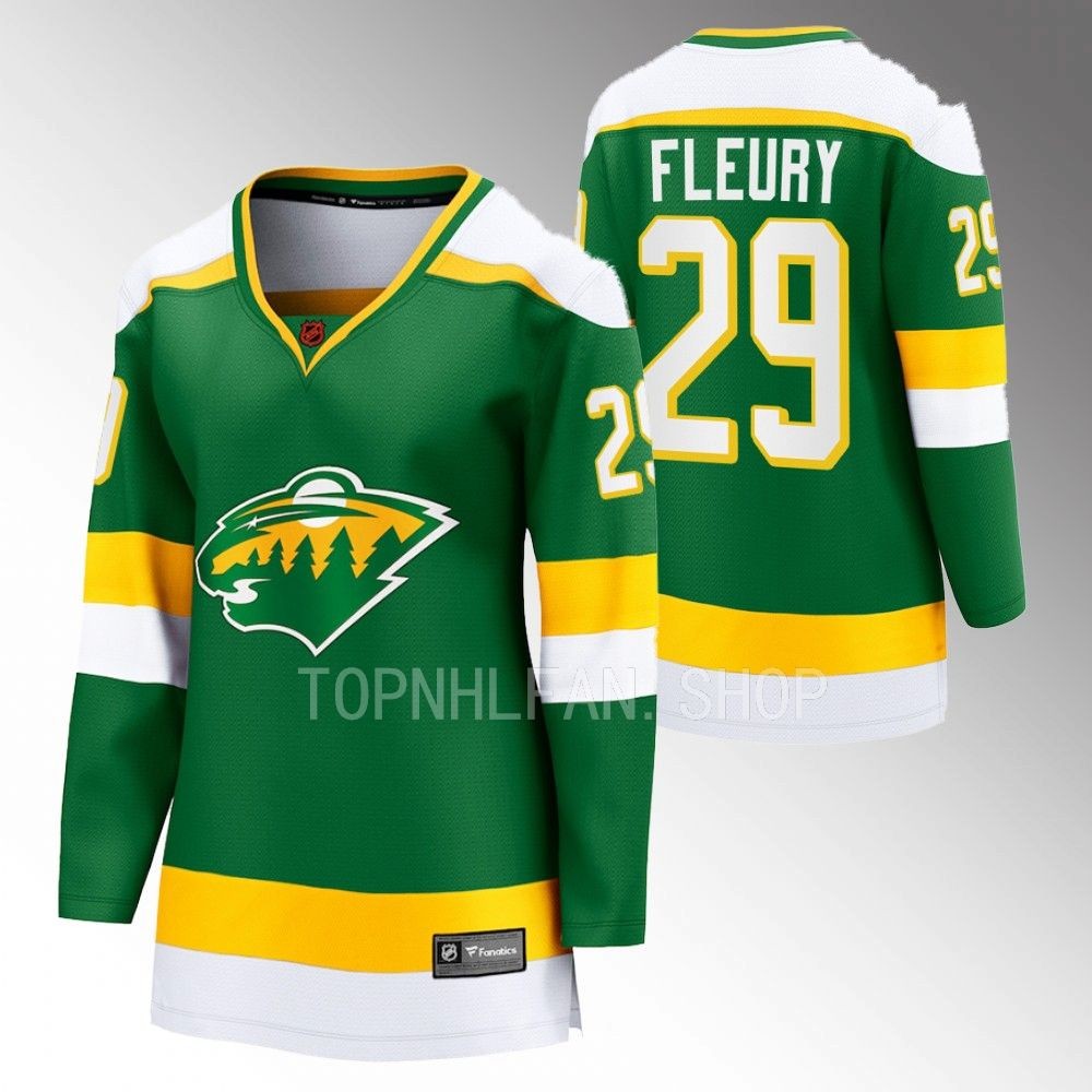 Minnesota Wild Marc-Andre Fleury Women Green 2022 Special Edition 2.0 Jersey