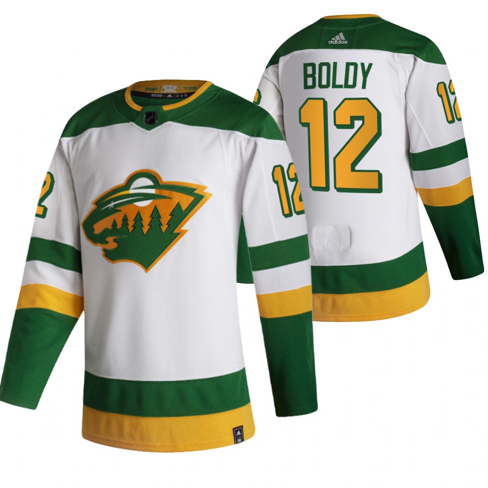 Minnesota Wild Matthew Boldy White 2021 2021 Reverse Retro Special Edition Jersey