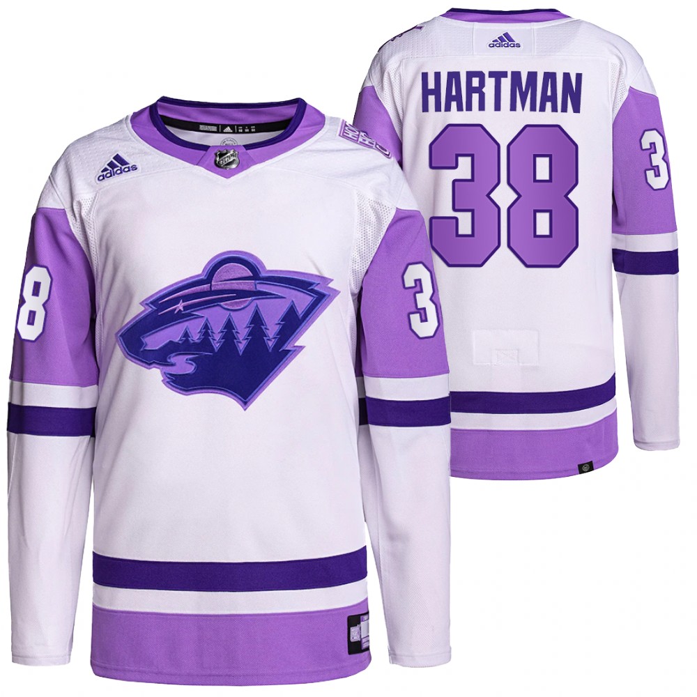 Minnesota Wild Ryan Hartman HockeyFightsCancer White Primegreen Authentic Jersey