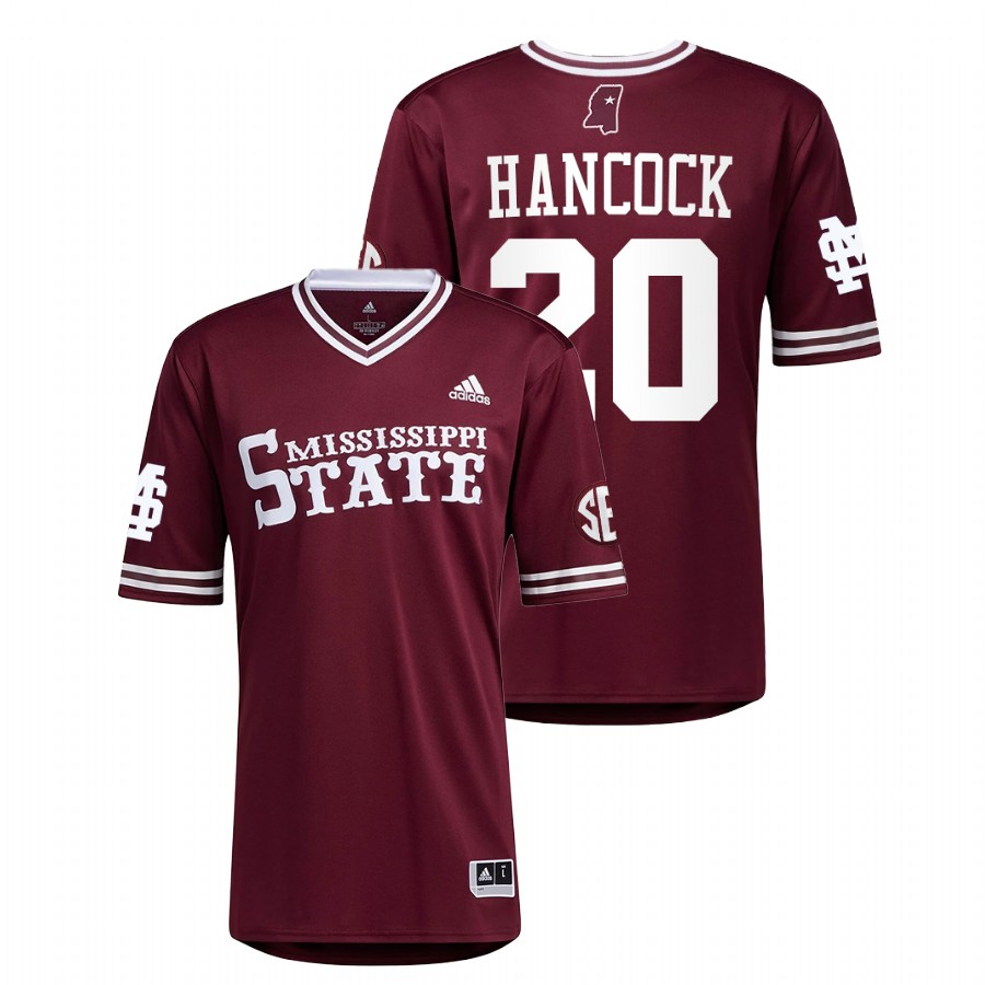 Mississippi State Bulldogs Luke Hancock Men Maroon College Baseball Jersey