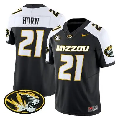 Missouri Tigers #21 Sam Horn Black White Football Gratitude F.U.S.E. Limited Jersey 