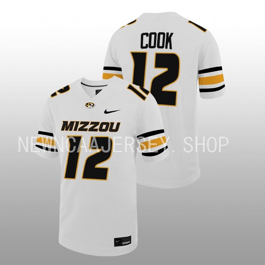 Missouri Tigers Brady Cook Untouchable Game White Jersey Football