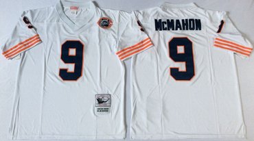 Mitchell&Ness Bears #9 Robbie Gould white Throwback Men's  Stitched NFL Jersey