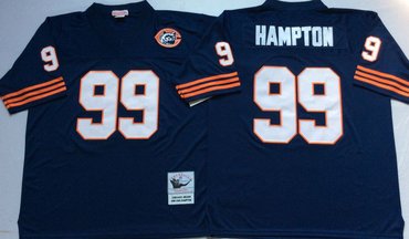 Mitchell&Ness Bears #99 Lamarr Houston  blue Throwback Stitched NFL Jerseys