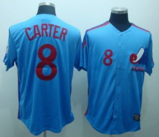 Mitchell&Ness Montreal Expos #8 Gray Carter Blue Throwback Jersey