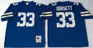 Mitchell&Ness cowboys #33 Tony Dorsett blue Throwback Stitched NFL Jersey