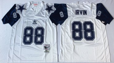 Mitchell&Ness cowboys #88 Michael Irvin Blue Throwback Stitched NFL Jerseys