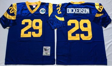 Mitchell And Ness Rams #29 Eric Dickerson Blue Throwback Stitched NFL Jersey