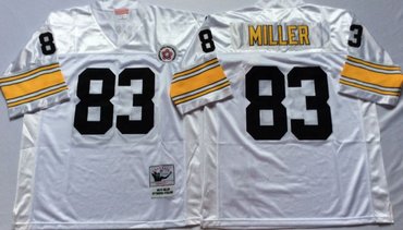 Mitchell And Ness Steelers #83 Heath Miller white Throwback Stitched NFL Jersey