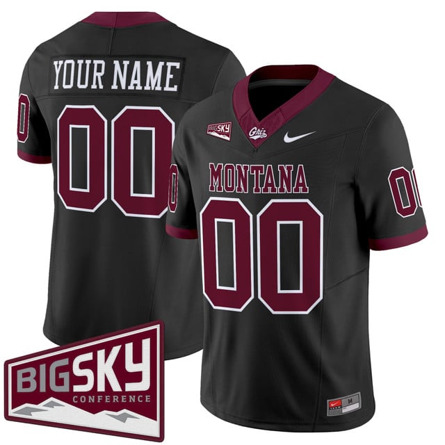 Montana Grizzlies 2025 Vapor Limited Custom Jersey black