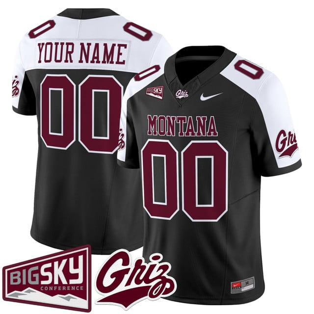 Montana Grizzlies 2025 Vapor Limited Custom Jersey black alternate