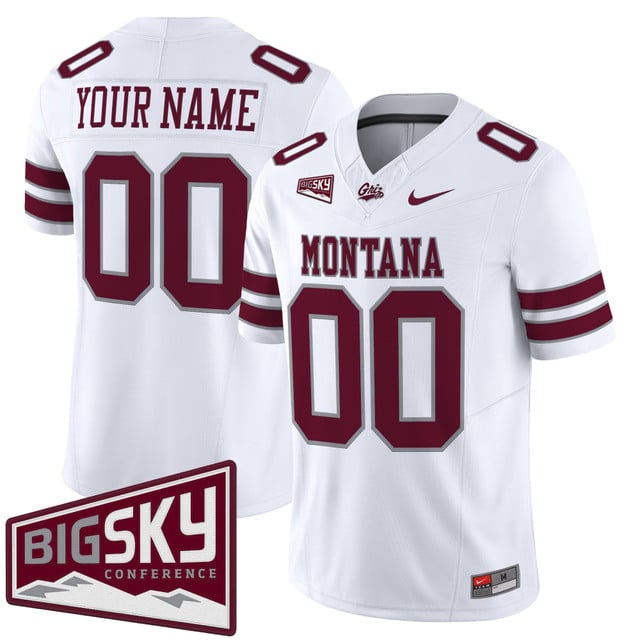 Montana Grizzlies 2025 Vapor Limited Custom Jersey white