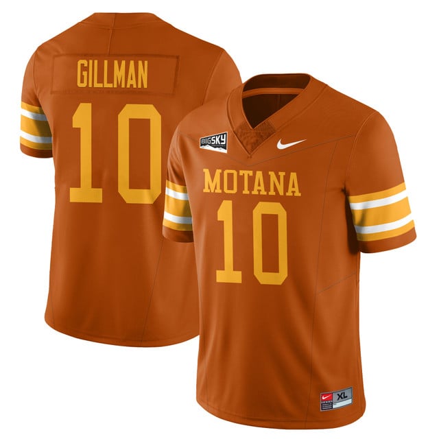 Montana Grizzlies Football 1995 Throwback Jersey #10 Eli Gillman
