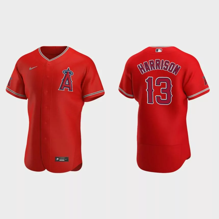 Monte Harrison Los Angeles Angels Authentic Alternate Jersey – Red