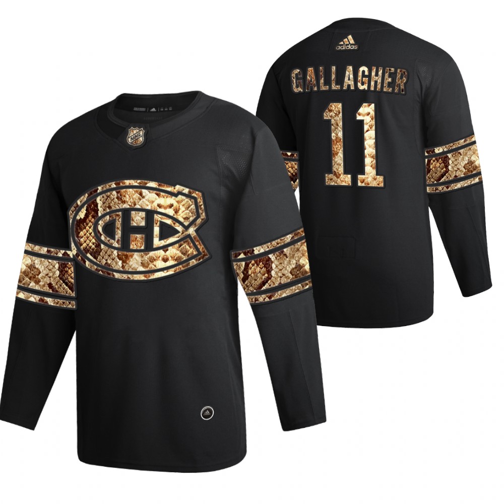 Montreal Canadiens Brendan Gallagher Black Python Skin 2021 Exclusive Edition Jersey