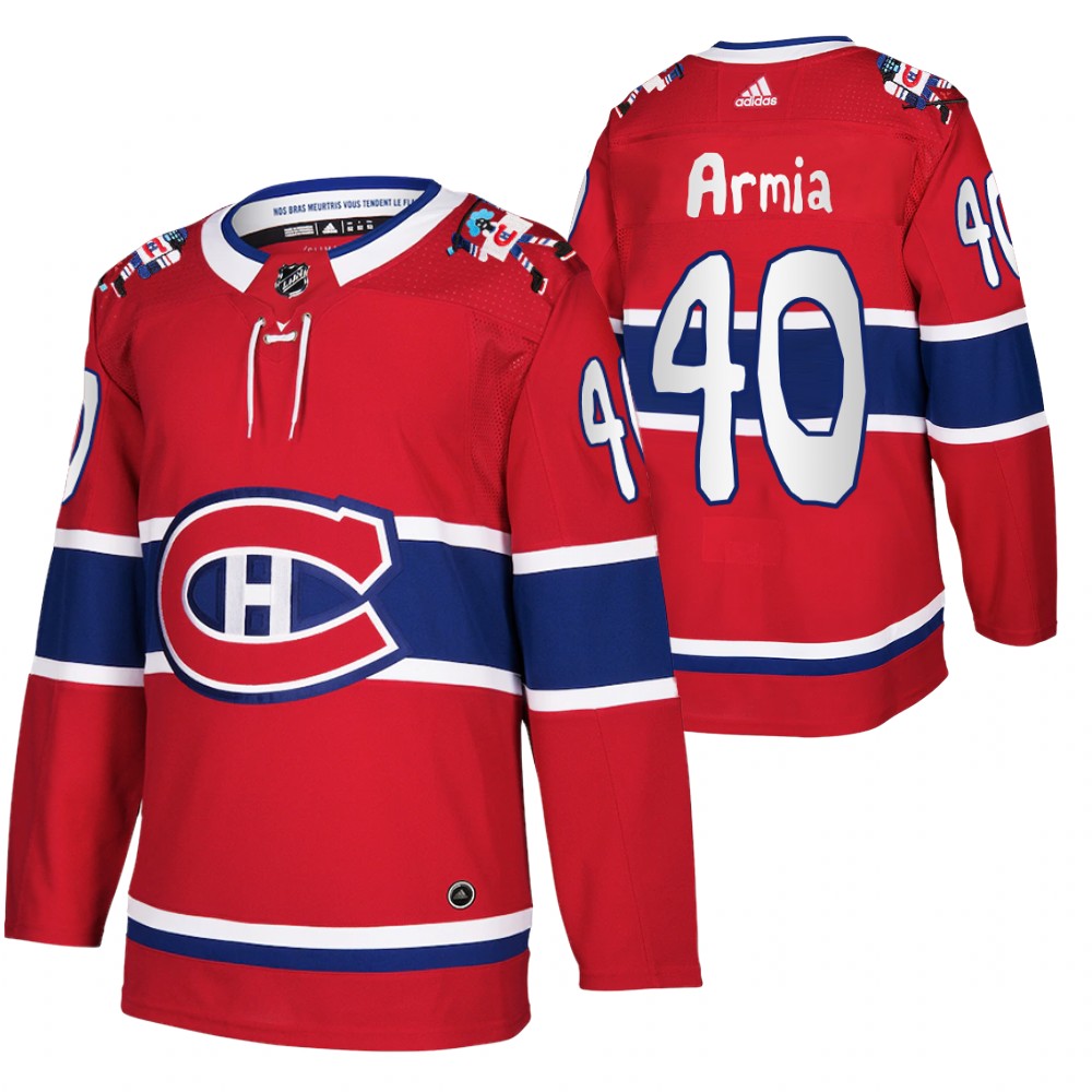 Montreal Canadiens Joel Armia Red 12th Annual oneGOALtoASSIST Benoit Tardif Jersey