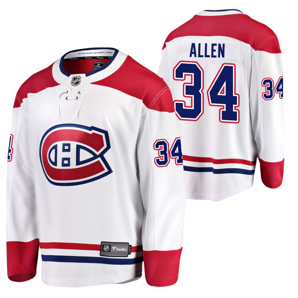Montreal Canadiens Joel Edmundson White Away Breakaway Player 2020-21 Jersey