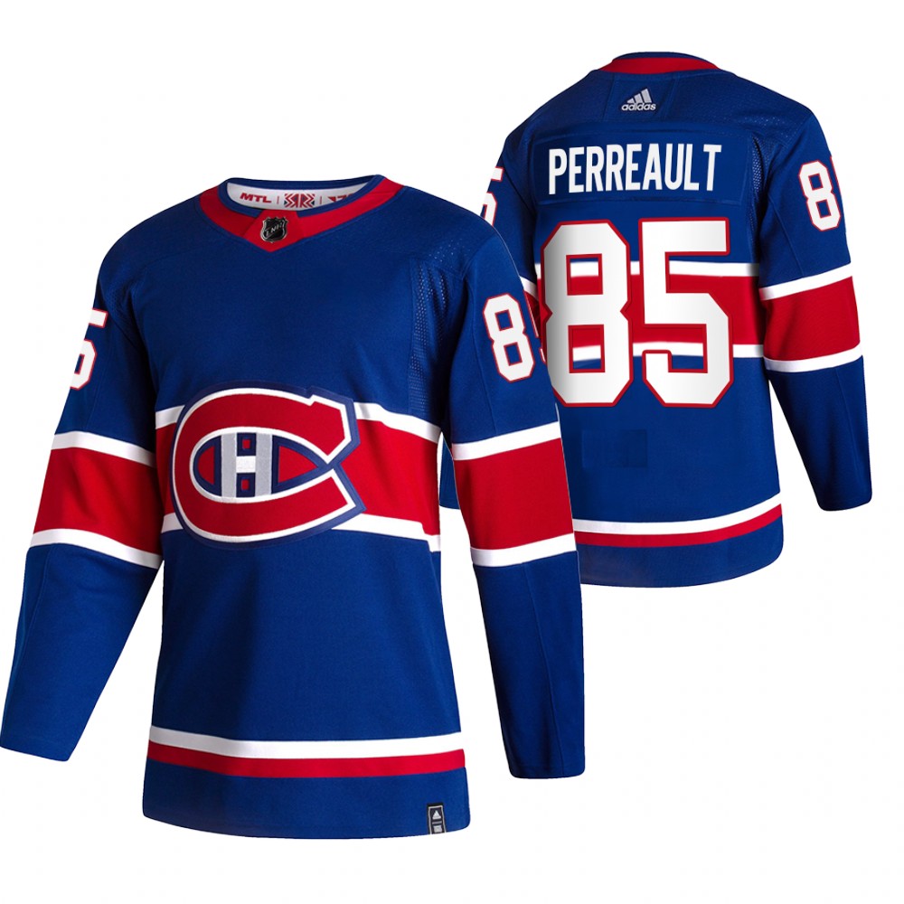 Montreal Canadiens Mathieu Perreault Blue 2021 Reverse Retro Special Edition Jersey