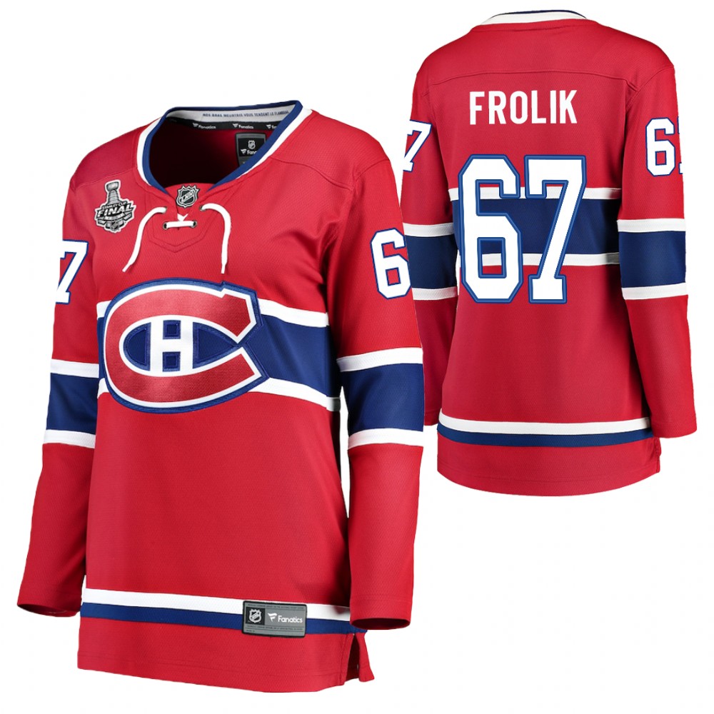 Montreal Canadiens Michael Frolik Women Red 2021 Stanley Cup Final Jersey