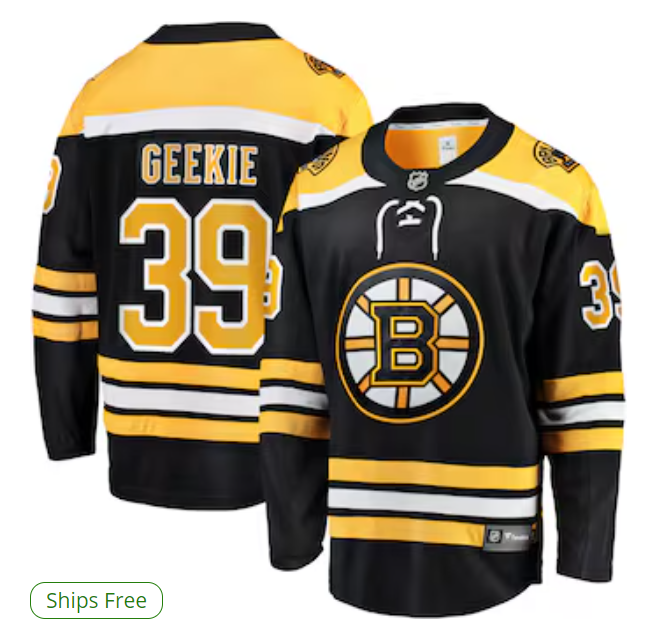 Morgan Geekie Boston Bruins Fanatics Home Breakaway Jersey - Black