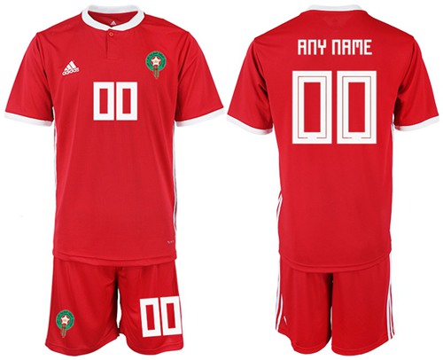 Morocco Personalized Home Soccer Country Jersey