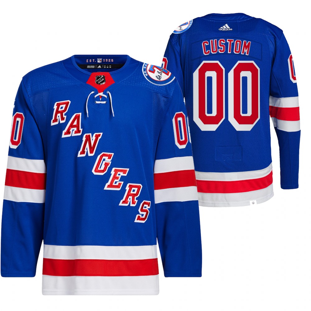 Mr Ranger 7 Memorial Patch New York Rangers Custom Royal Primegreen Authentic Jersey