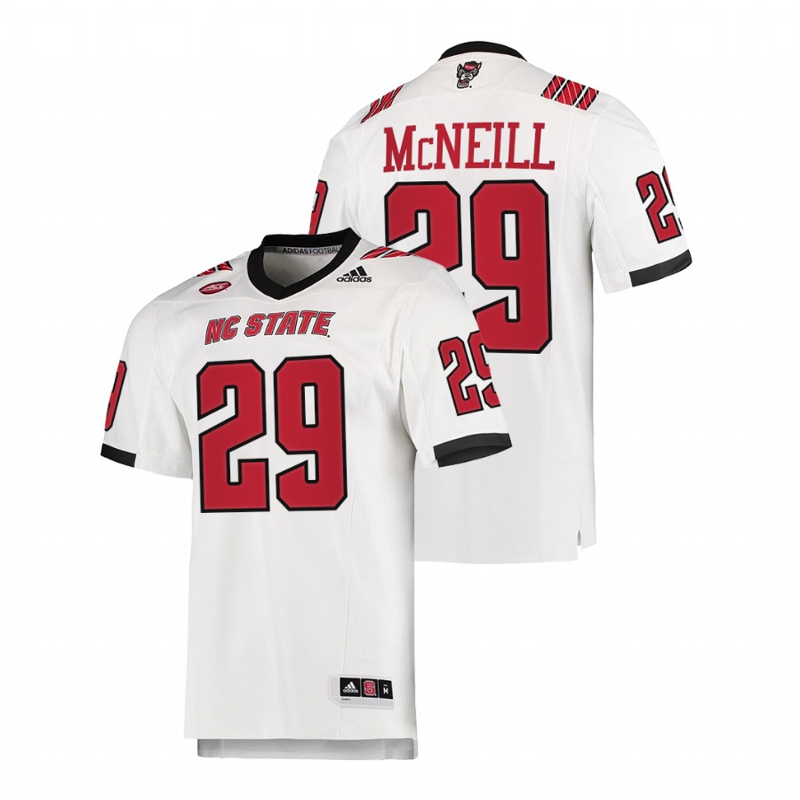 NC STATE WOLFPACK ALIM MCNEILL #29 NFL ALUMNI JERSEY WHITE COLLEGE FOOTBALL