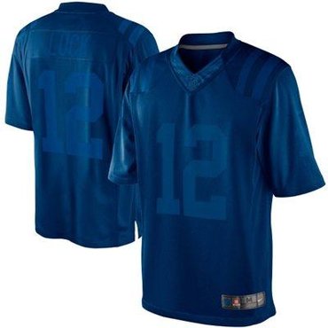 NEW Andrew Luck #12 Indianapolis Colts Drenched Limited Jersey(Royal Blue)