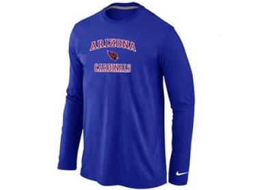 NEW Arizona Cardinals Heart & Soul Long Sleeve T-Shirt Blue