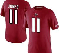 NEW Atlanta Falcons #11 Julio Jones Red Player Pride Name and Number T-Shirt