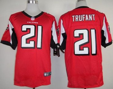 NEW Atlanta Falcons #21 Desmond Trufant Red Team Color NFL Elite Jersey