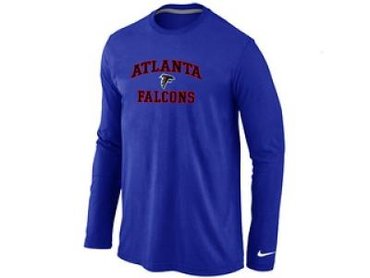 NEW Atlanta Falcons Heart & Soul Long Sleeve T-Shirt Blue