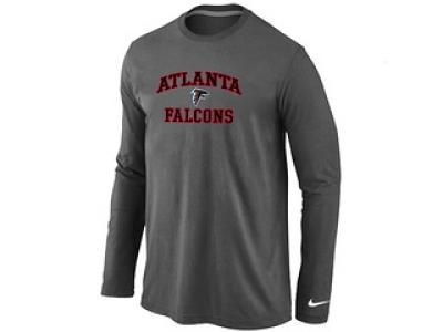 NEW Atlanta Falcons Heart & Soul Long Sleeve T-Shirt D.Grey