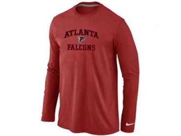 NEW Atlanta Falcons Heart & Soul Long Sleeve T-Shirt RED