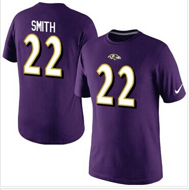 NEW Baltimore Ravens #22 Jimmy Smith Pride Name & Number NFL T-Shirt Purple
