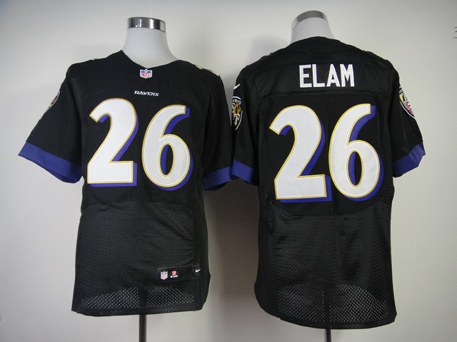 NEW Baltimore Ravens #26 Matt Elam Black NFL Jersey(New Elite)