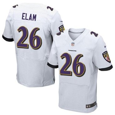 NEW Baltimore Ravens #26 Matt Elam White Stitched NFL New Elite Jersey