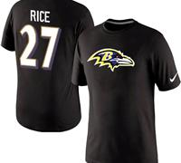 NEW Baltimore Ravens #27 Ed Reed Name & Number T-Shirt Black