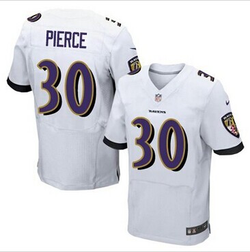 NEW Baltimore Ravens #30 Bernard Pierce White NFL New Elite Jersey