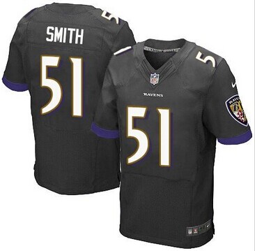 NEW Baltimore Ravens #51 Daryl Smith Black Alternate NFL New Elite Jersey