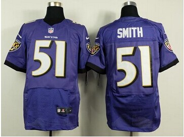 NEW Baltimore Ravens #51 Daryl Smith Purple Team Color NFL New Elite Jersey