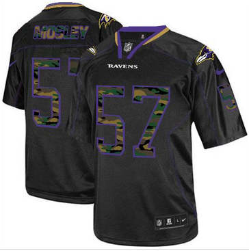 NEW Baltimore Ravens #57 C.J. Mosley Black NFL Elite Camo Fashion Jersey