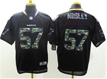 NEW Baltimore Ravens #57 C.J. Mosley Black NFL Elite Camo Fashion Jersey