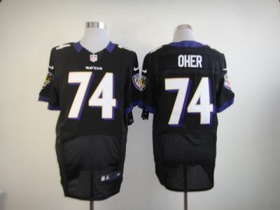 NEW Baltimore Ravens #74 oher Black jerseys(Elite)