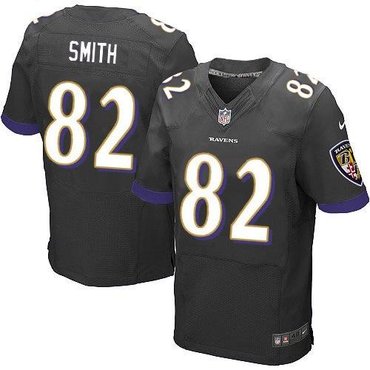 NEW Baltimore Ravens #82 Torrey Smith Black Stitched NFL New Elite Jersey